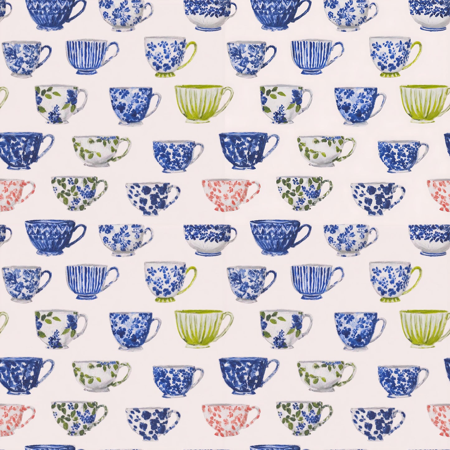 Grandmacore Teacups Fabric - Shop now at American Fabric Prints