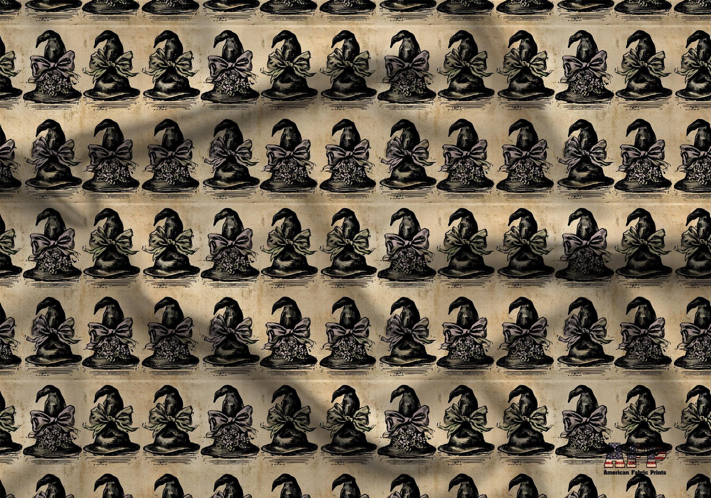 Vintage Retro Witches Hats Fabric - Shop now at American Fabric Prints