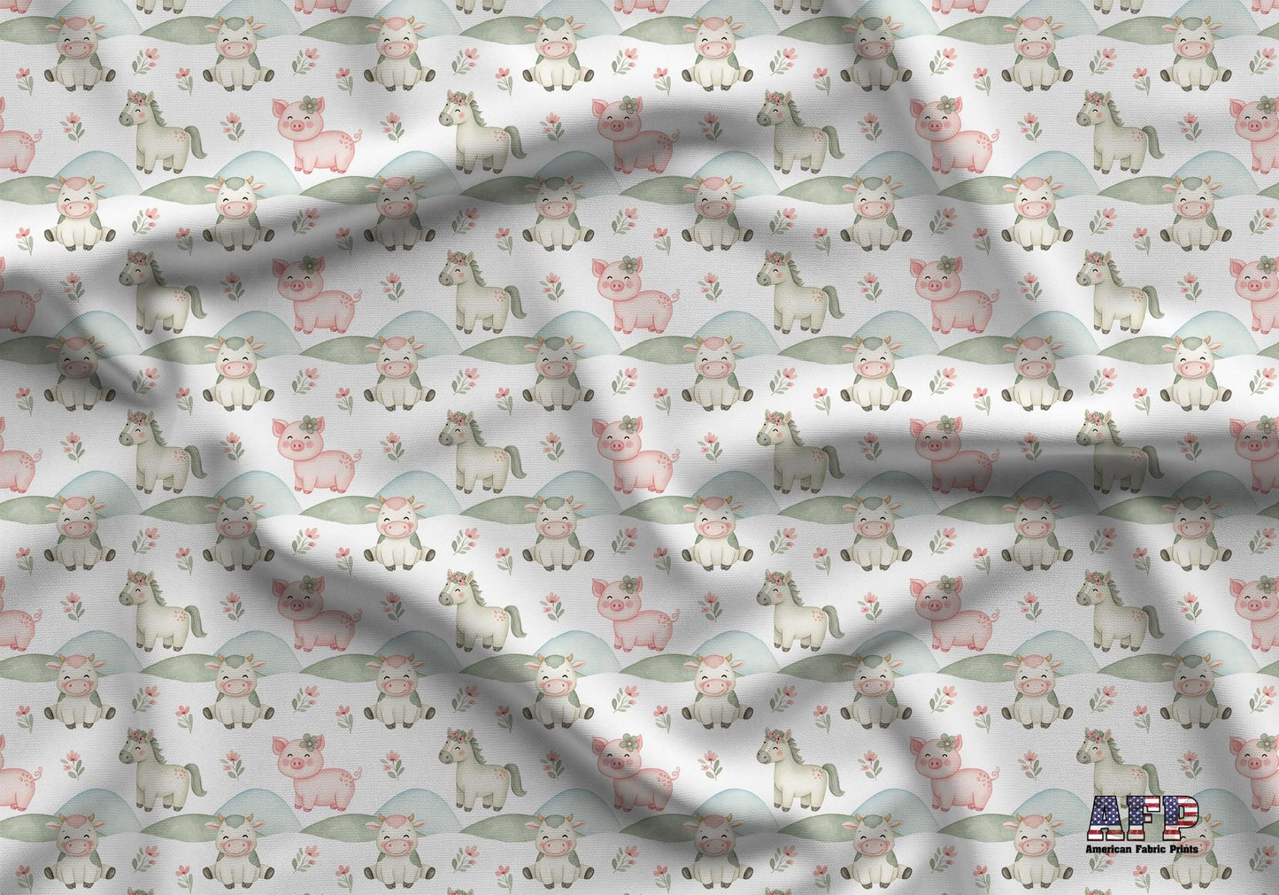 Happy Farm Fabric - Shop now at American Fabric Prints
