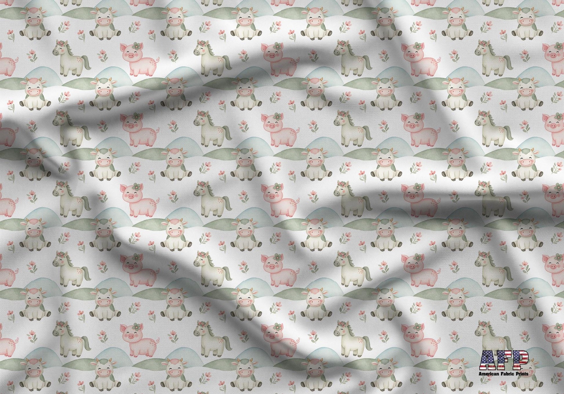 Happy Farm Fabric - Shop now at American Fabric Prints