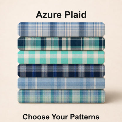 Azure Plaid Fabric Bundle Set - Shop now at American Fabric Prints