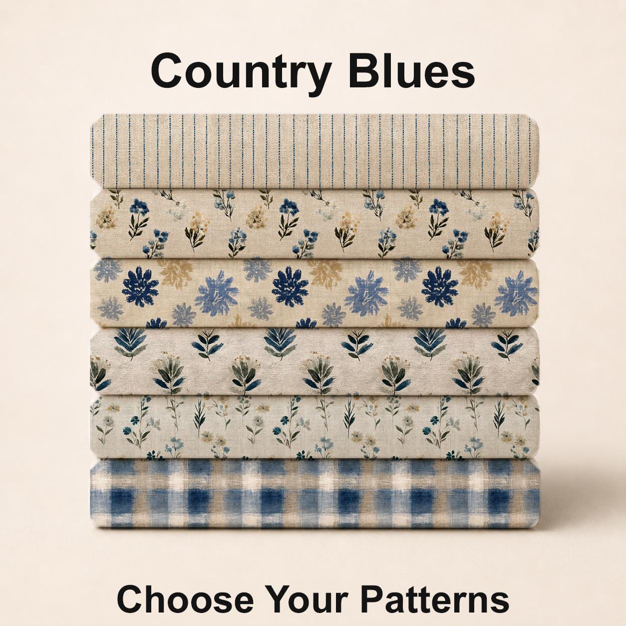 Country Blues Fabric Bundle Set - Shop now at American Fabric Prints