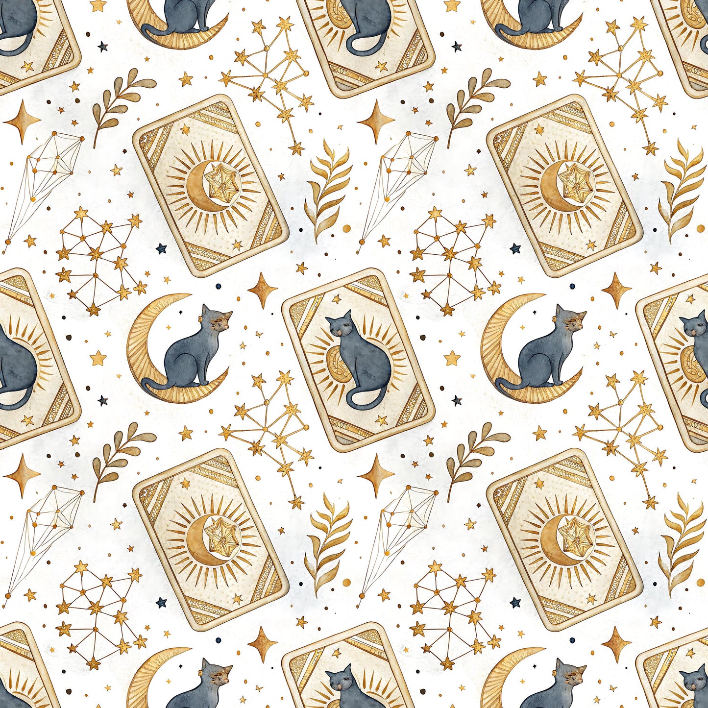 Mythical Cats Fabric - Shop now at American Fabric Prints
