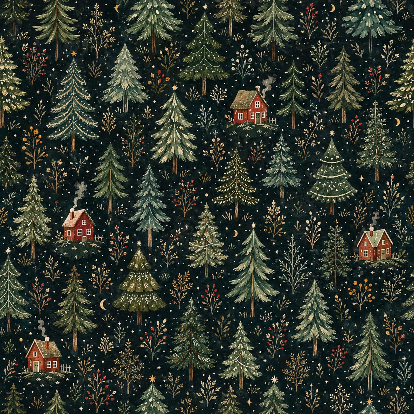 Winter Night Fabric - Shop now at American Fabric Prints