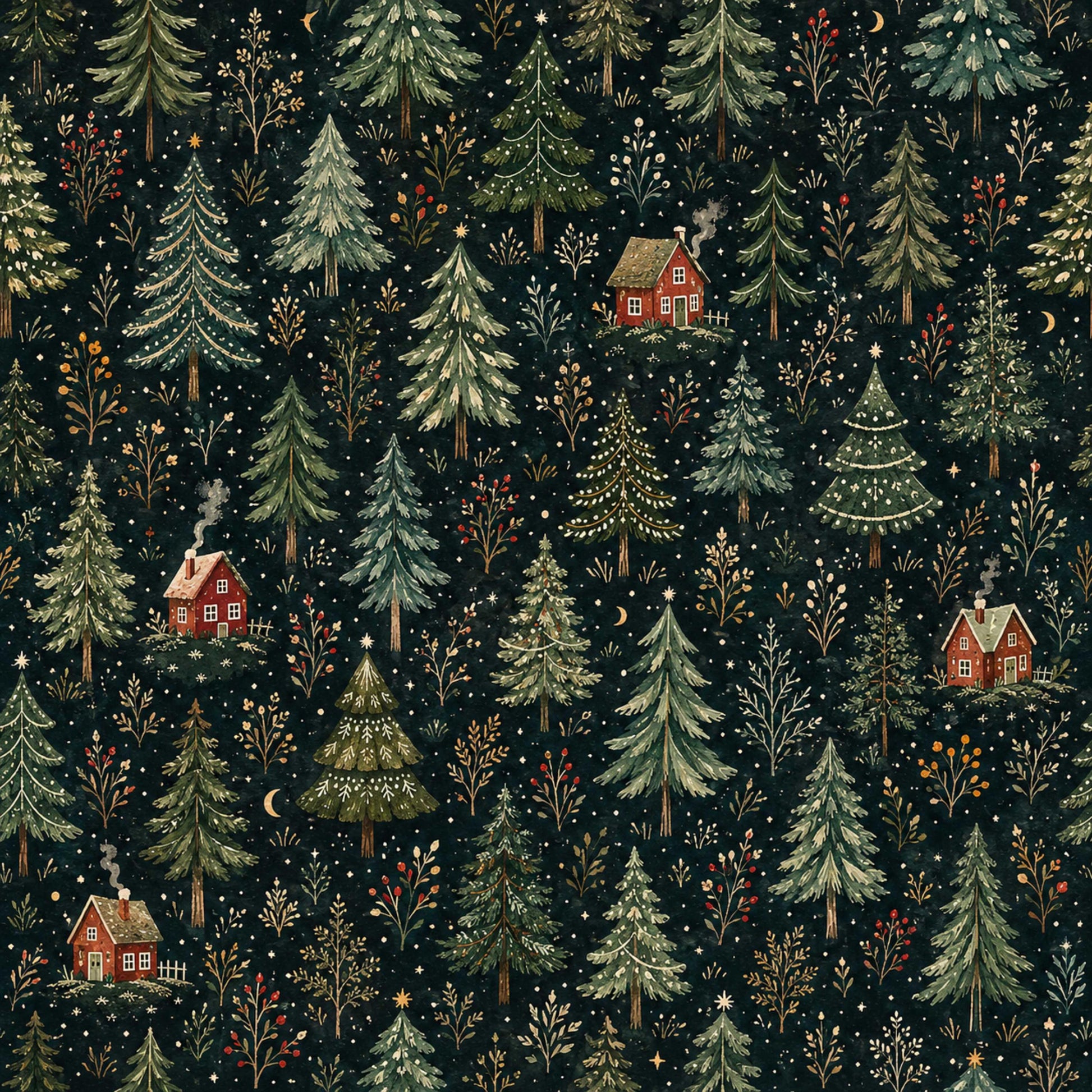 Winter Night Fabric - Shop now at American Fabric Prints