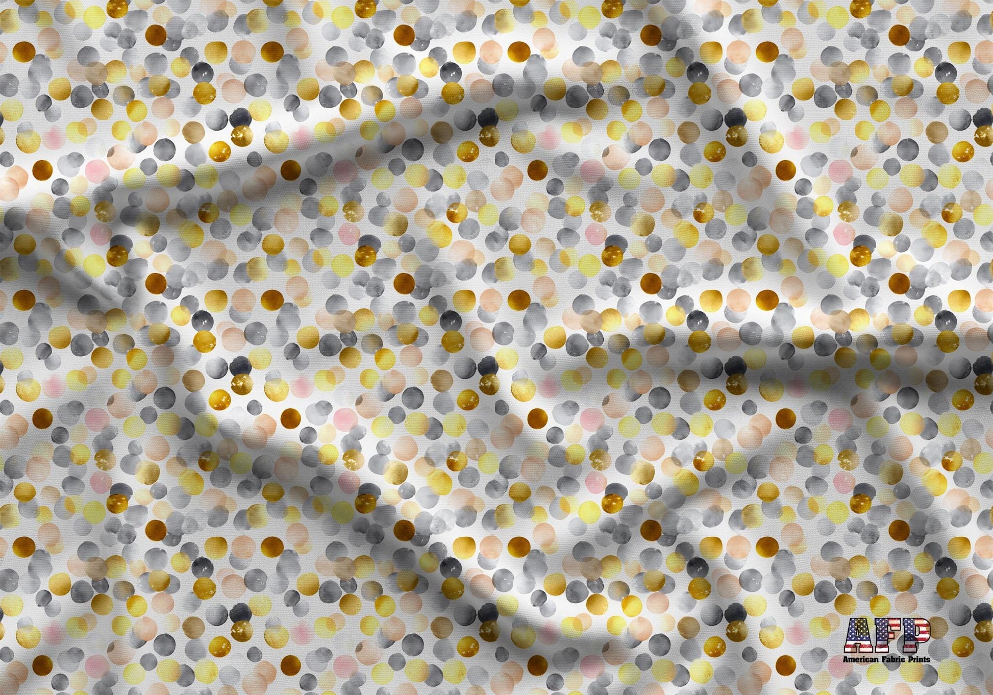 Golden Confetti Fabric - Shop now at American Fabric Prints