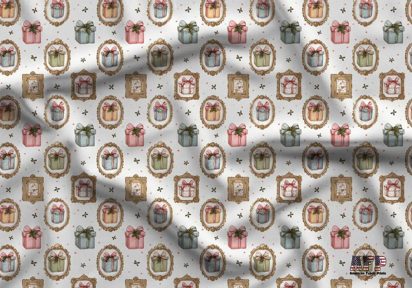Christmas Frames Fabric - Shop now at American Fabric Prints