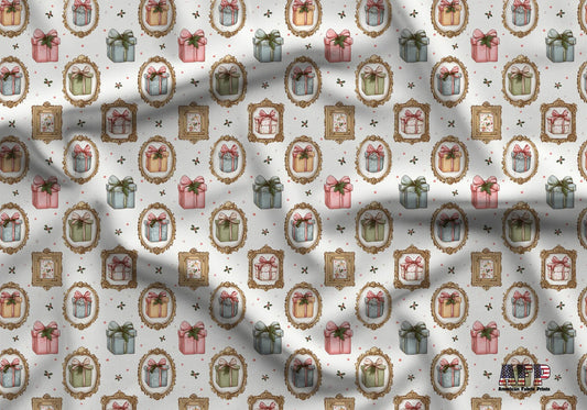 Christmas Frames Fabric - Shop now at American Fabric Prints