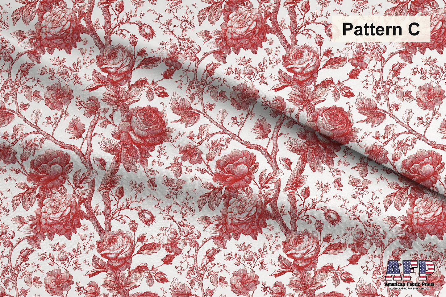 Red French Country Toile Fabric Bundle Set - Shop now at American Fabric Prints