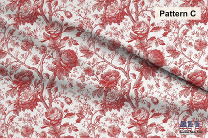 Red French Country Toile Fabric Bundle Set - Shop now at American Fabric Prints
