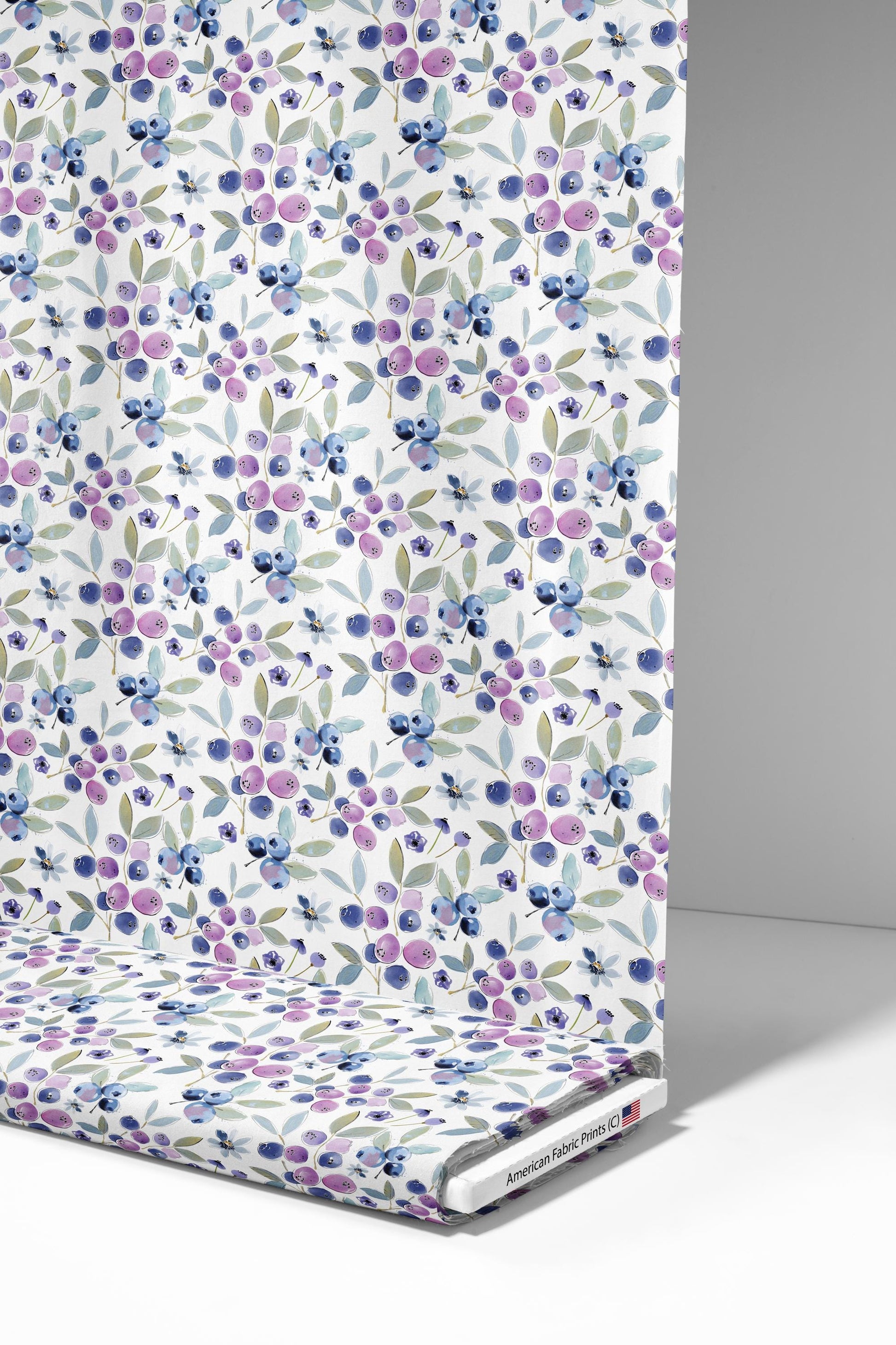 Purple Blueberry Fabric - Shop now at American Fabric Prints