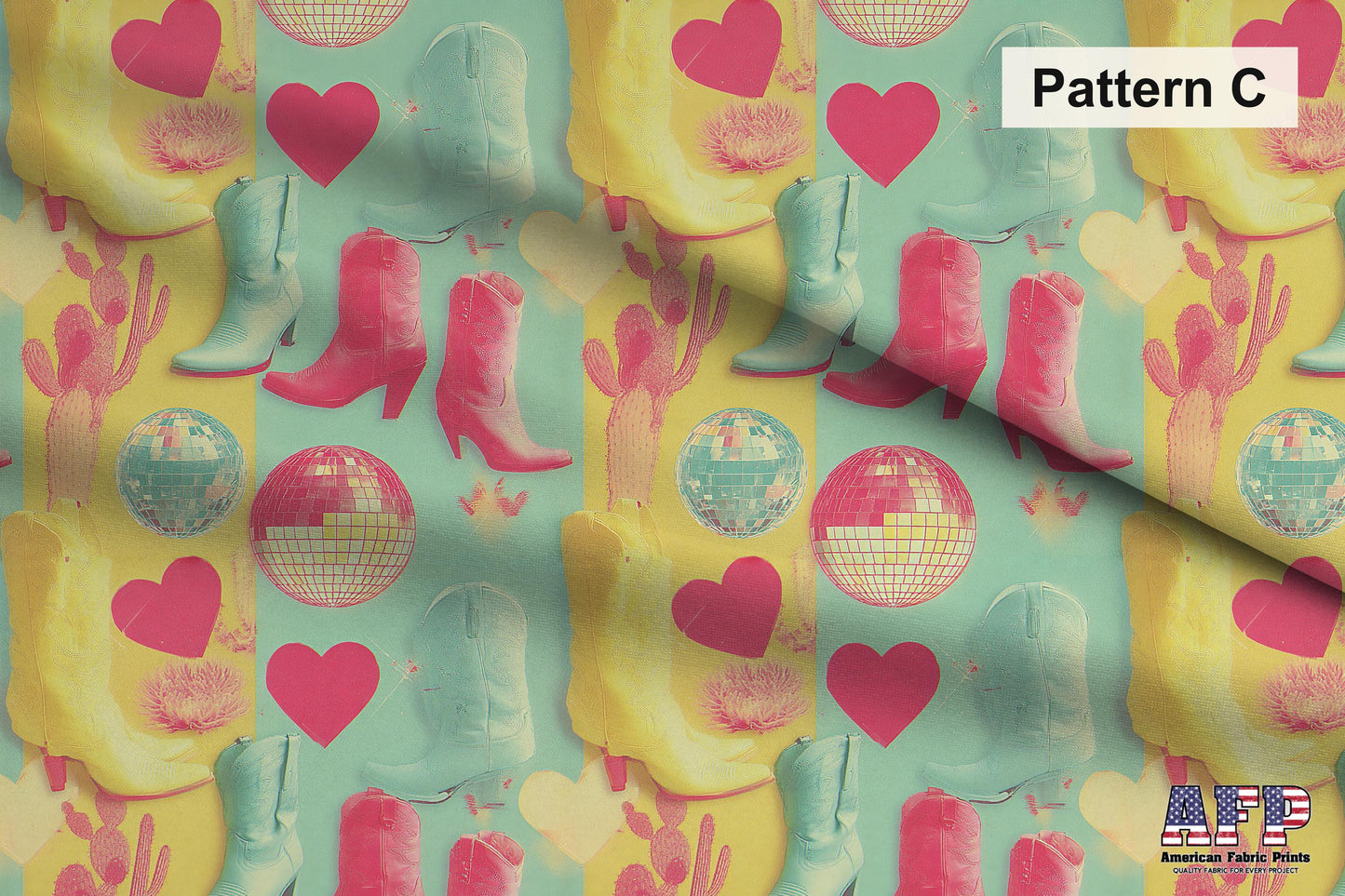 Retro Disco Cowgirl Fabric Bundle Set - Shop now at American Fabric Prints