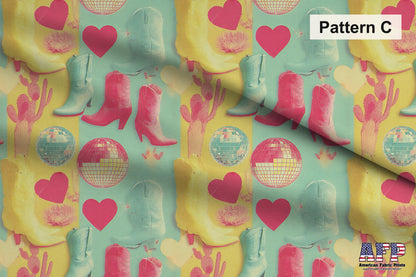 Retro Disco Cowgirl Fabric Bundle Set - Shop now at American Fabric Prints