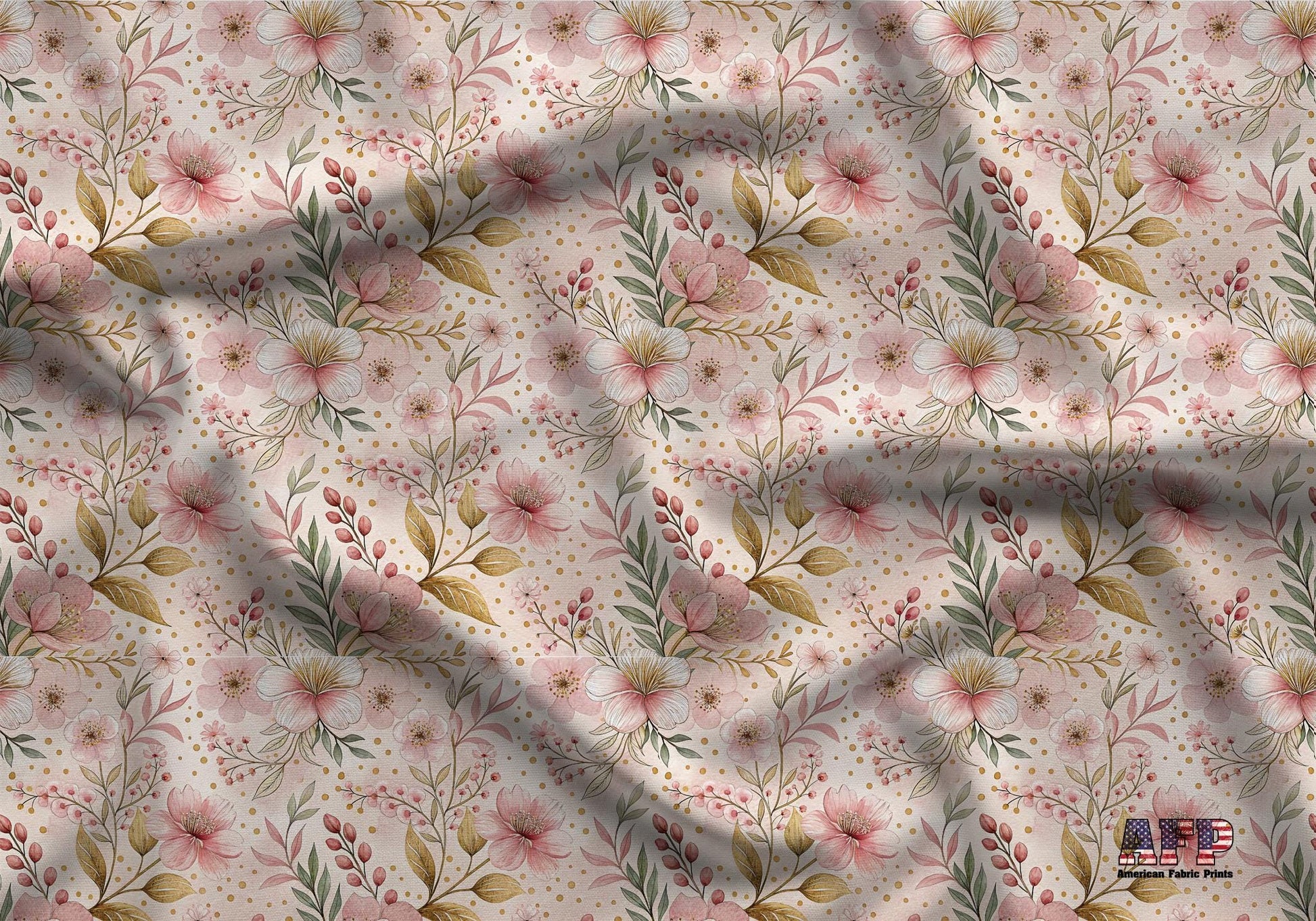 Pink+Gold Pastel Fabric - Shop now at American Fabric Prints