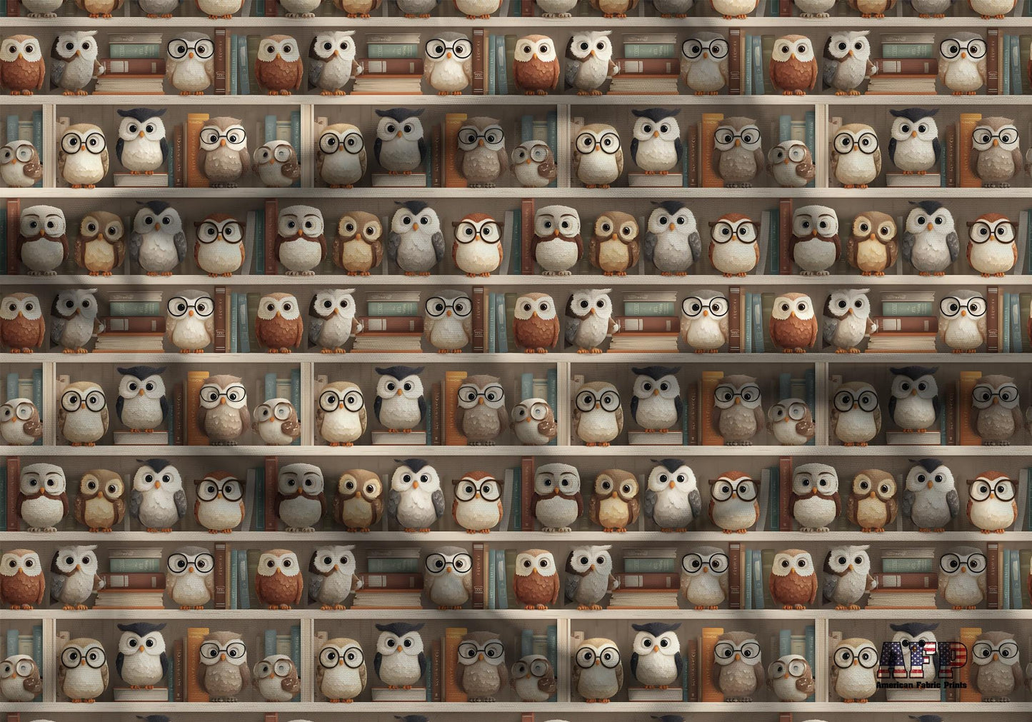 Book Owls Fabric - Shop now at American Fabric Prints
