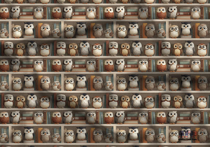 Book Owls Fabric - Shop now at American Fabric Prints