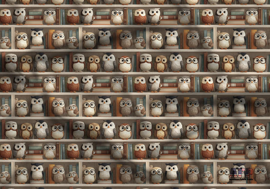 Book Owls Fabric - Shop now at American Fabric Prints