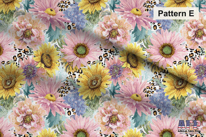 Sunflower Leopard 2 Fabric Bundle Set - Shop now at American Fabric Prints