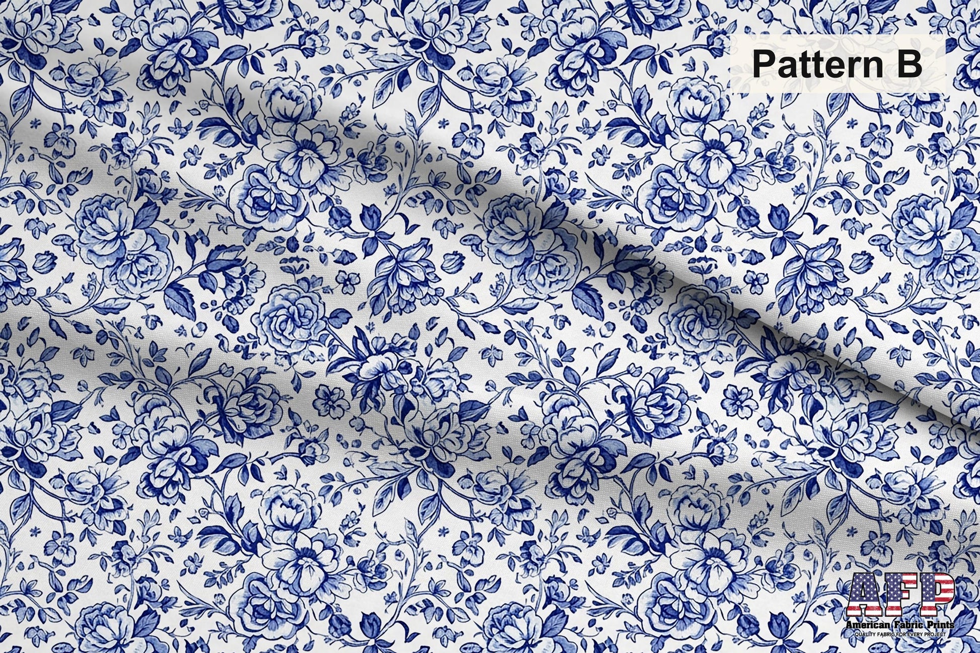 Blue Chinoiserie Toile De Jouy 3 Fabric Bundle Set - Shop now at American Fabric Prints
