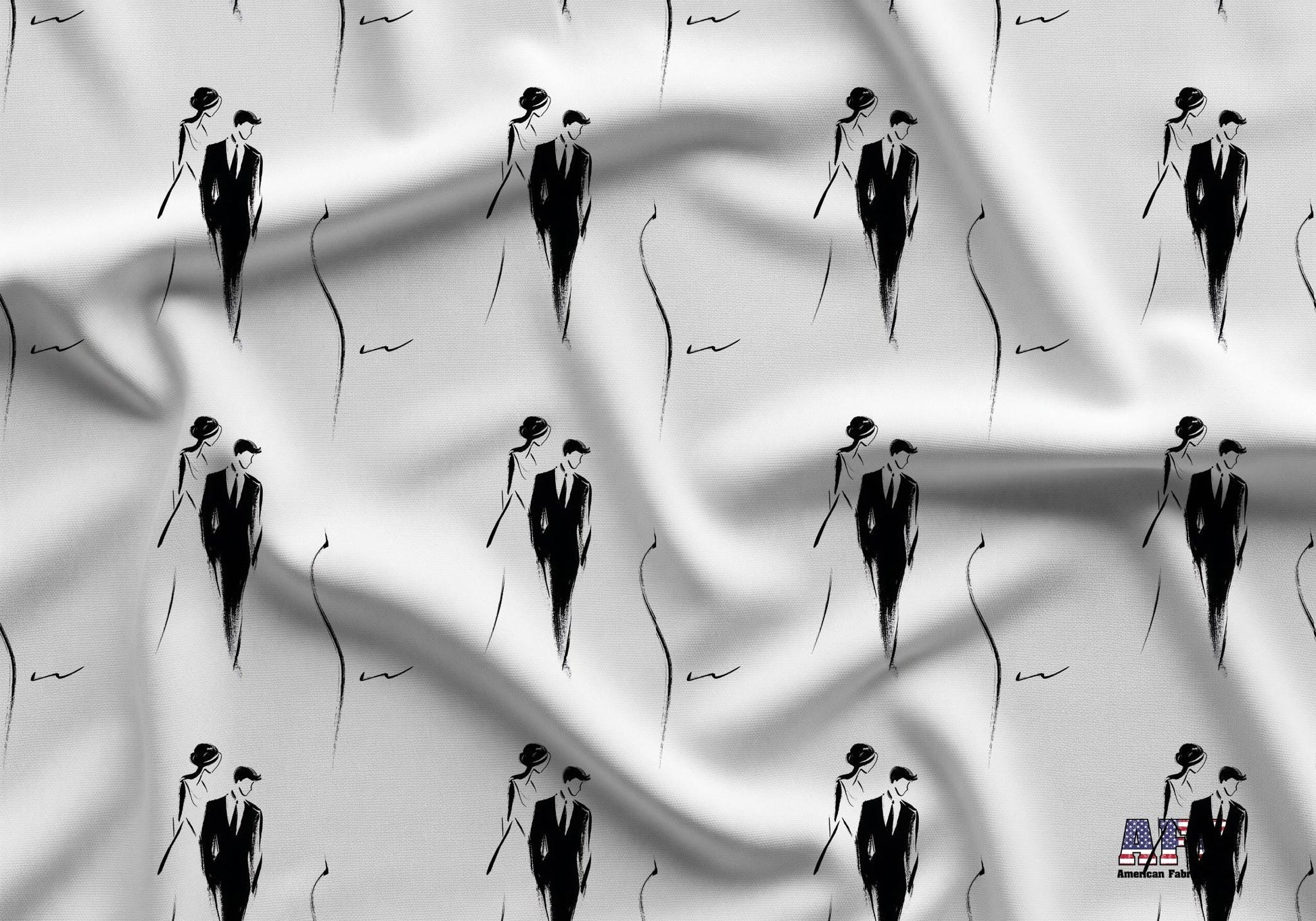 Ink Wedding Fabric - Shop now at American Fabric Prints