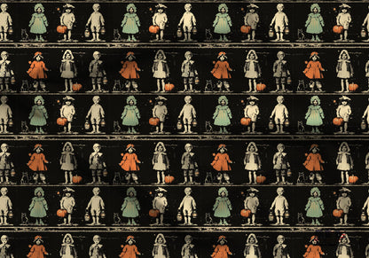 Vintage Halloween Children Fabric - Shop now at American Fabric Prints