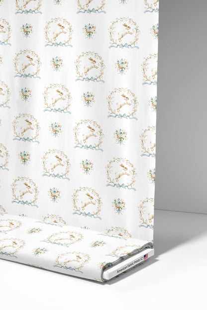 Hopping Rabbit Fabric - Shop now at American Fabric Prints