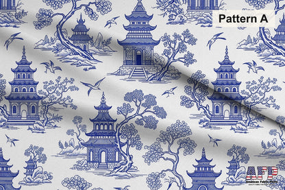 Blue French Toile Fabric Bundle Set - Shop now at American Fabric Prints