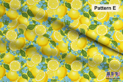 Lemons + Blue 2 Fabric Bundle Set - Shop now at American Fabric Prints