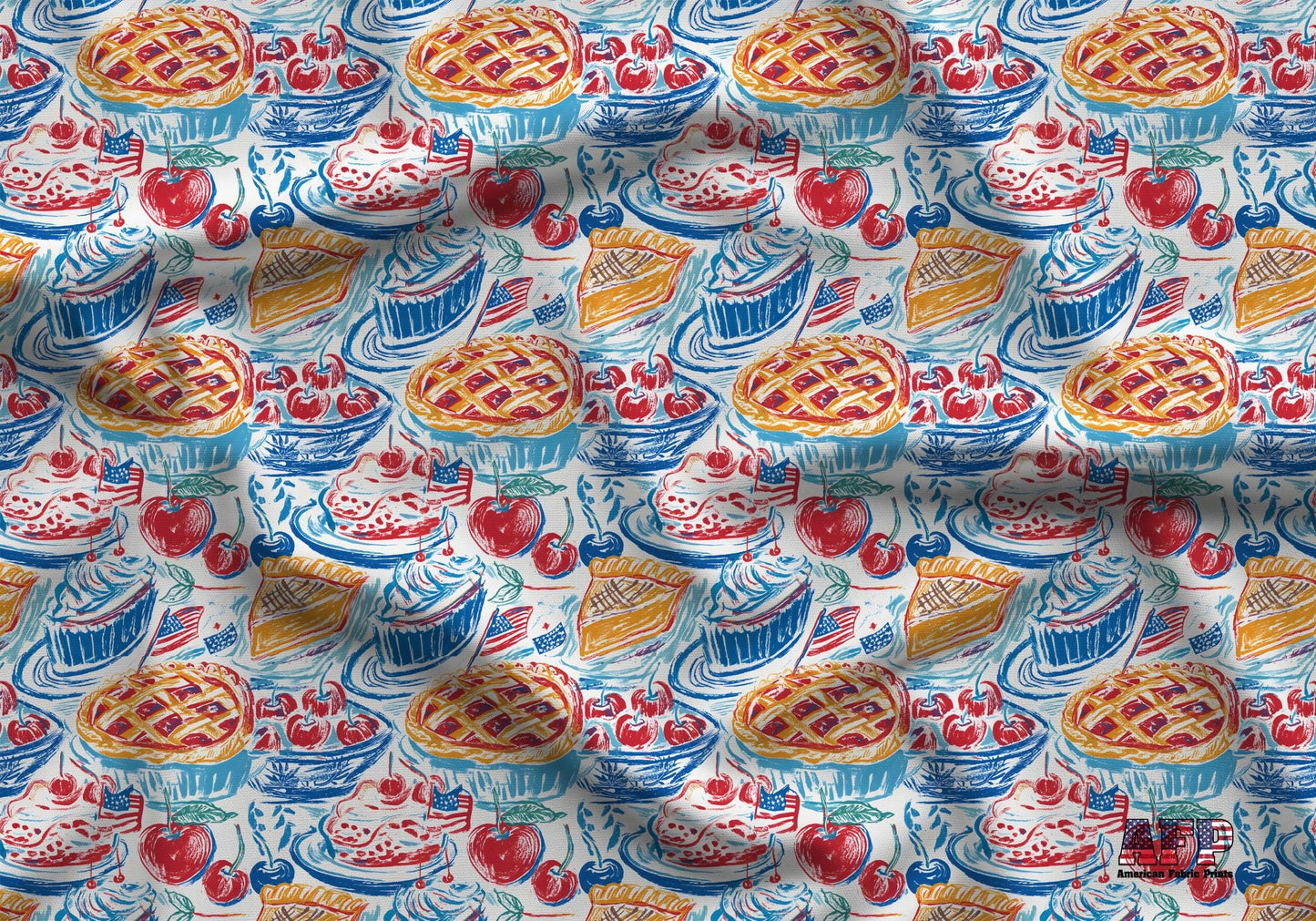 USA Picnic Fabric - Shop now at American Fabric Prints