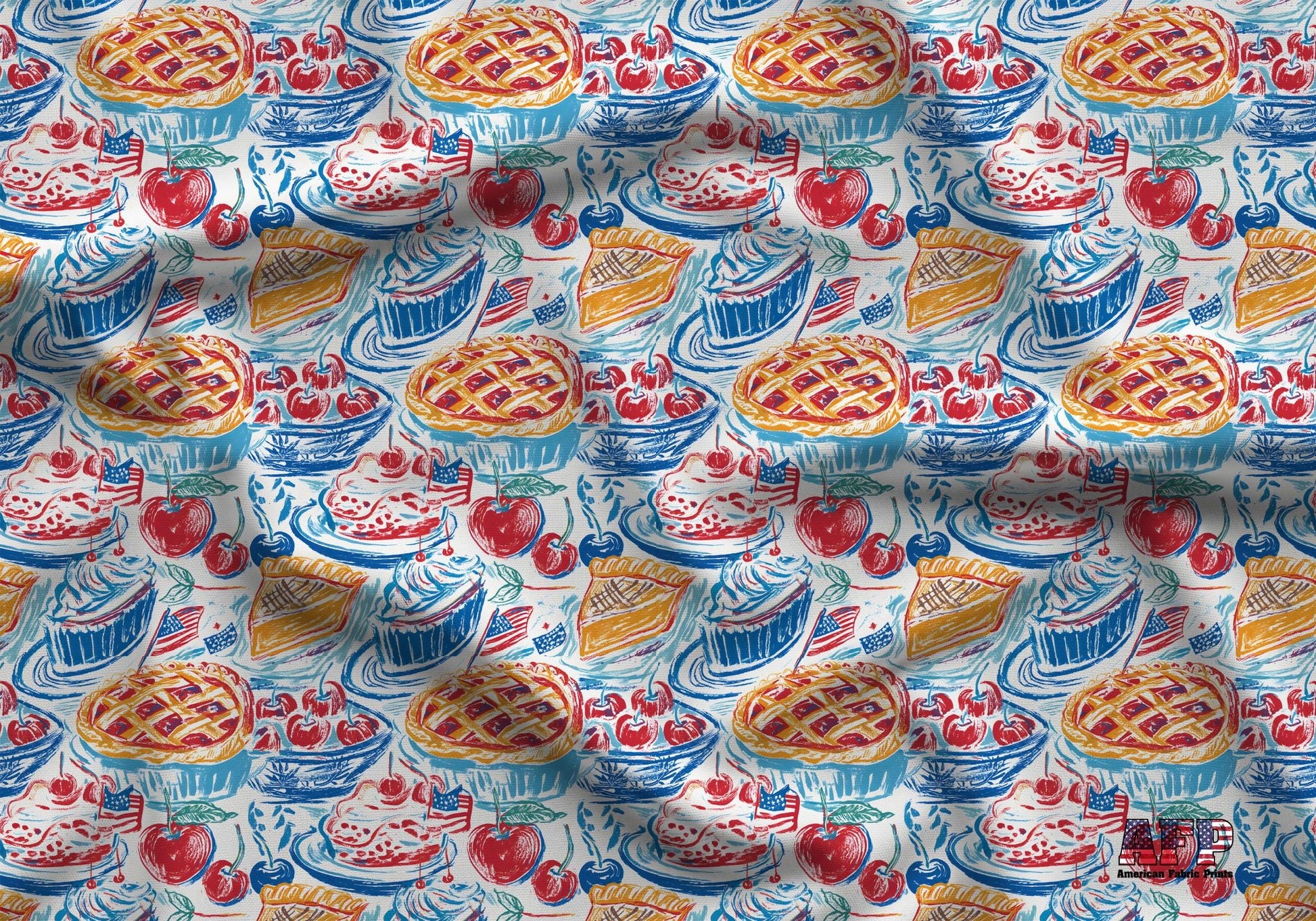 USA Picnic Fabric - Shop now at American Fabric Prints