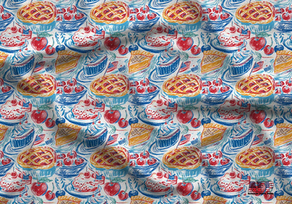 USA Picnic Fabric - Shop now at American Fabric Prints