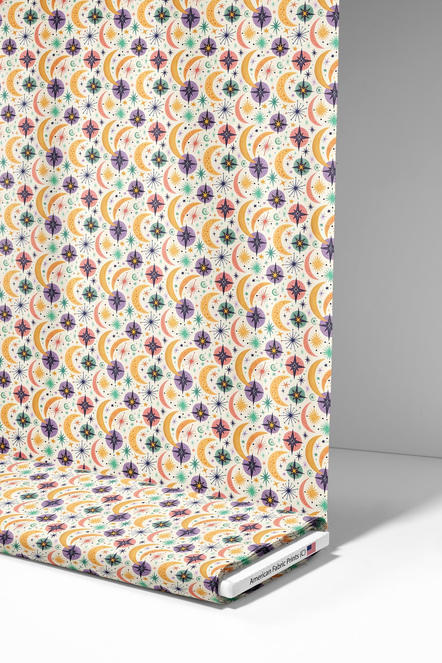 Vintage Moons Fabric - Shop now at American Fabric Prints