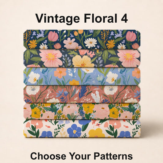 Vintage Floral 4 Fabric Set. Shop now at American Fabric Prints.