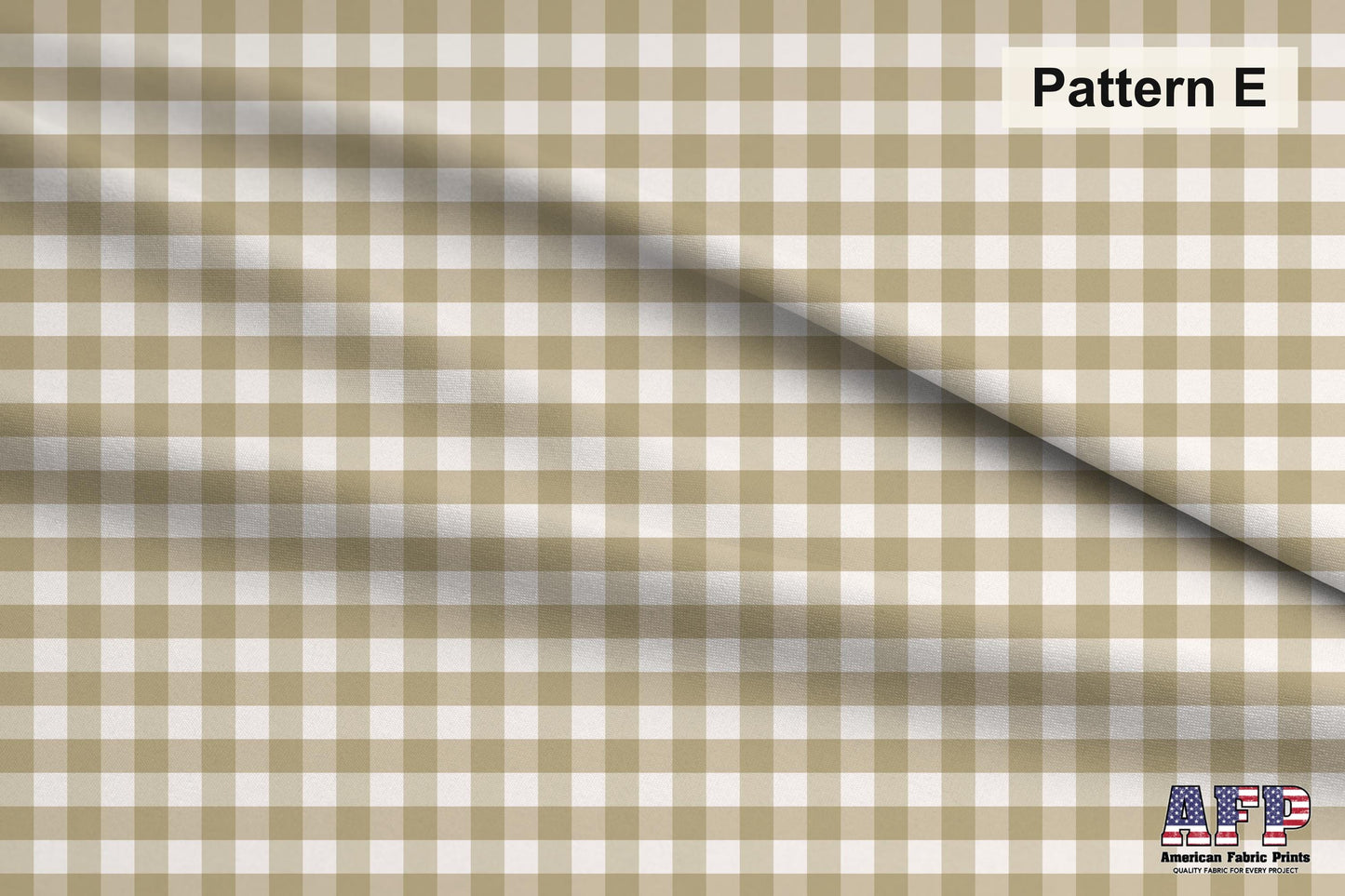 Neutral Gingham Fabrics. Pattern E. Shop now at American Fabric Prints.