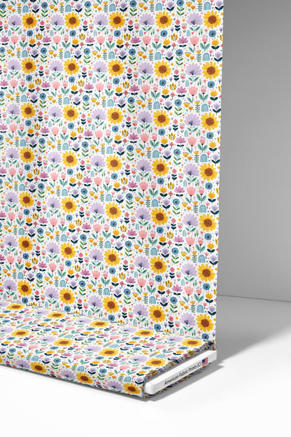 Boho Floral  2 Fabric - Shop now at American Fabric Prints
