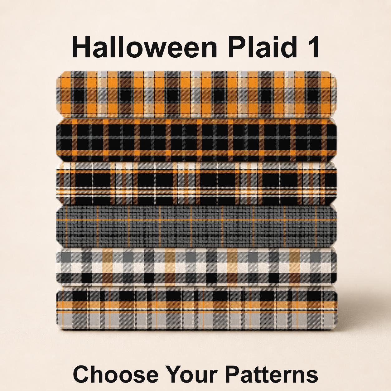 Halloween Plaid Fabric | Orange Black Plaid | Fall Plaid Fabric | Buffalo Check Fabric | Autumn Fabric | USA Made | American Fabric Prints