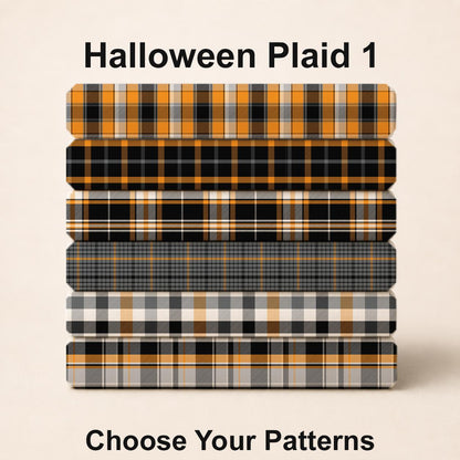 Halloween Plaid Fabric | Orange Black Plaid | Fall Plaid Fabric | Buffalo Check Fabric | Autumn Fabric | USA Made | American Fabric Prints