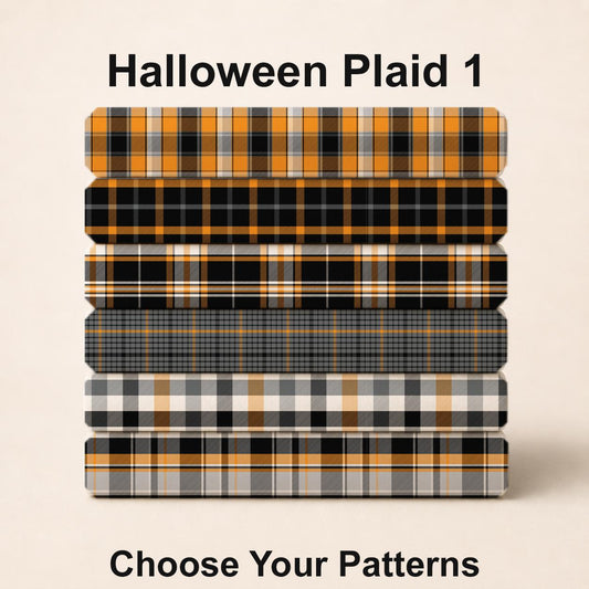 Halloween Plaid Fabric | Orange Black Plaid | Fall Plaid Fabric | Buffalo Check Fabric | Autumn Fabric | USA Made | American Fabric Prints