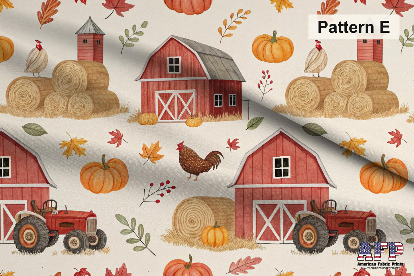 Farm Animals Fabric Set 3. Choose Your Patterns or Choose them All! Pattern E Shown. Shop now at American Fabric Prints.
