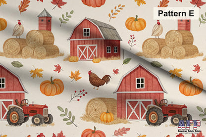 Farm Animals Fabric Set 3. Choose Your Patterns or Choose them All! Pattern E Shown. Shop now at American Fabric Prints.