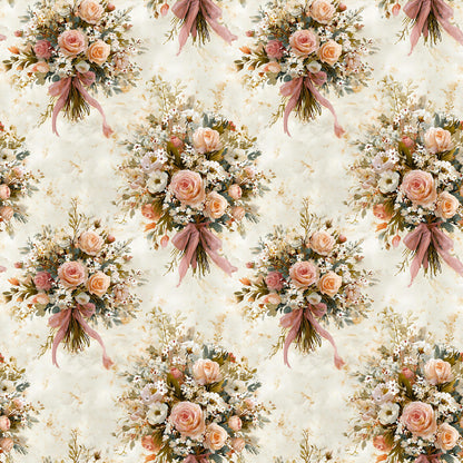 Bouquets of Pink Fabric - Shop now at American Fabric Prints