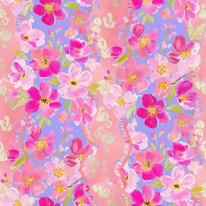 Bold Pink Floral Fabric - Shop now at American Fabric Prints