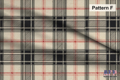 Beige Plaid Fabric Bundle Set - Shop now at American Fabric Prints