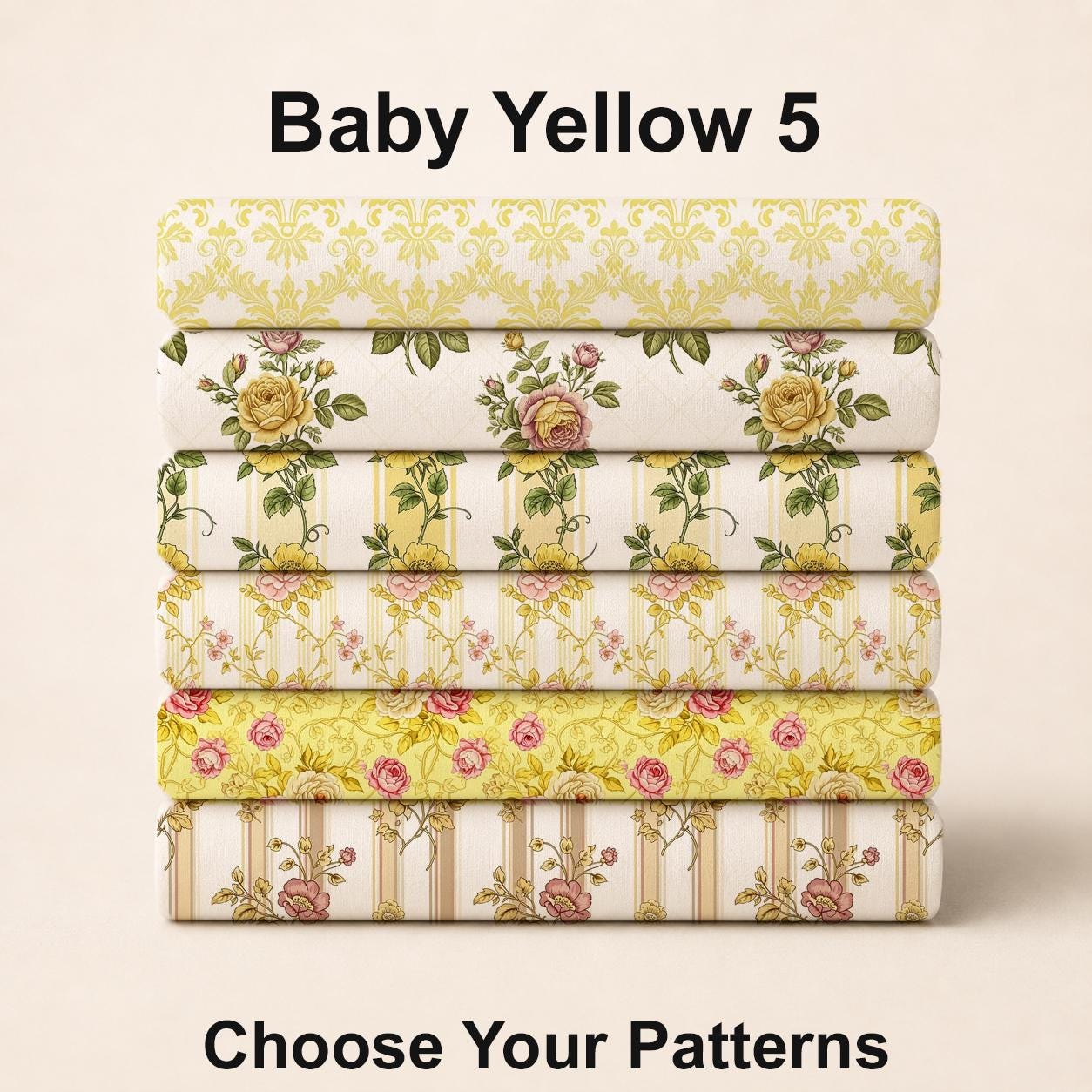 Baby Yellow 5 Fabric Bundle Set - Shop now at American Fabric Prints