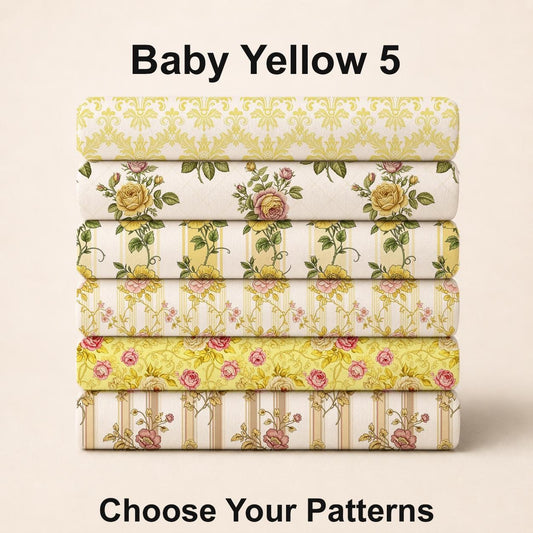 Baby Yellow 5 Fabric Bundle Set - Shop now at American Fabric Prints