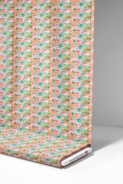 Preppy Watercolor Paradise Fabric - Shop now at American Fabric Prints