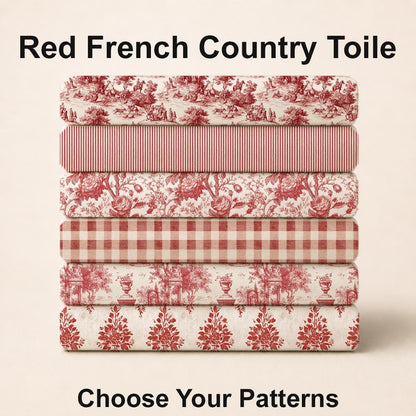 Red French Country Toile Fabric Bundle Set - Shop now at American Fabric Prints