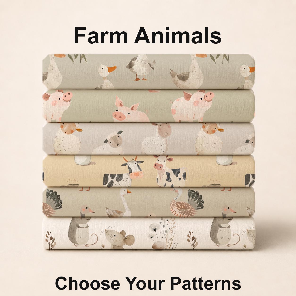 Farm Animals Fabric Set. Shop now at American Fabric Prints.