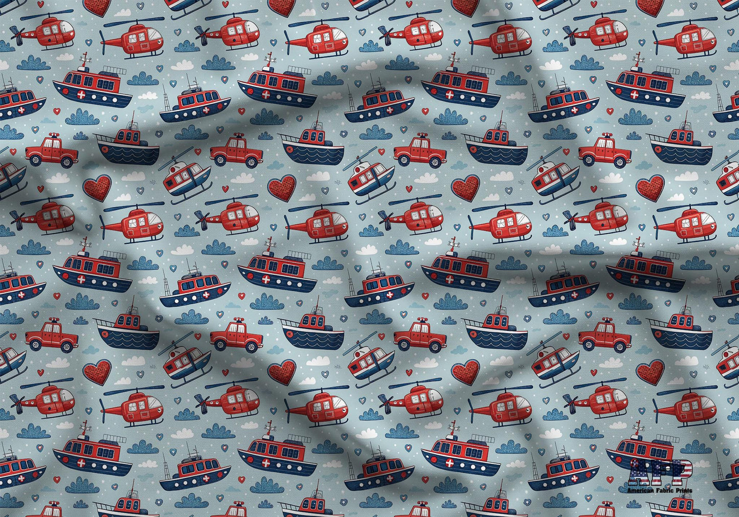 Rescue Crew Fabric - Shop now at American Fabric Prints