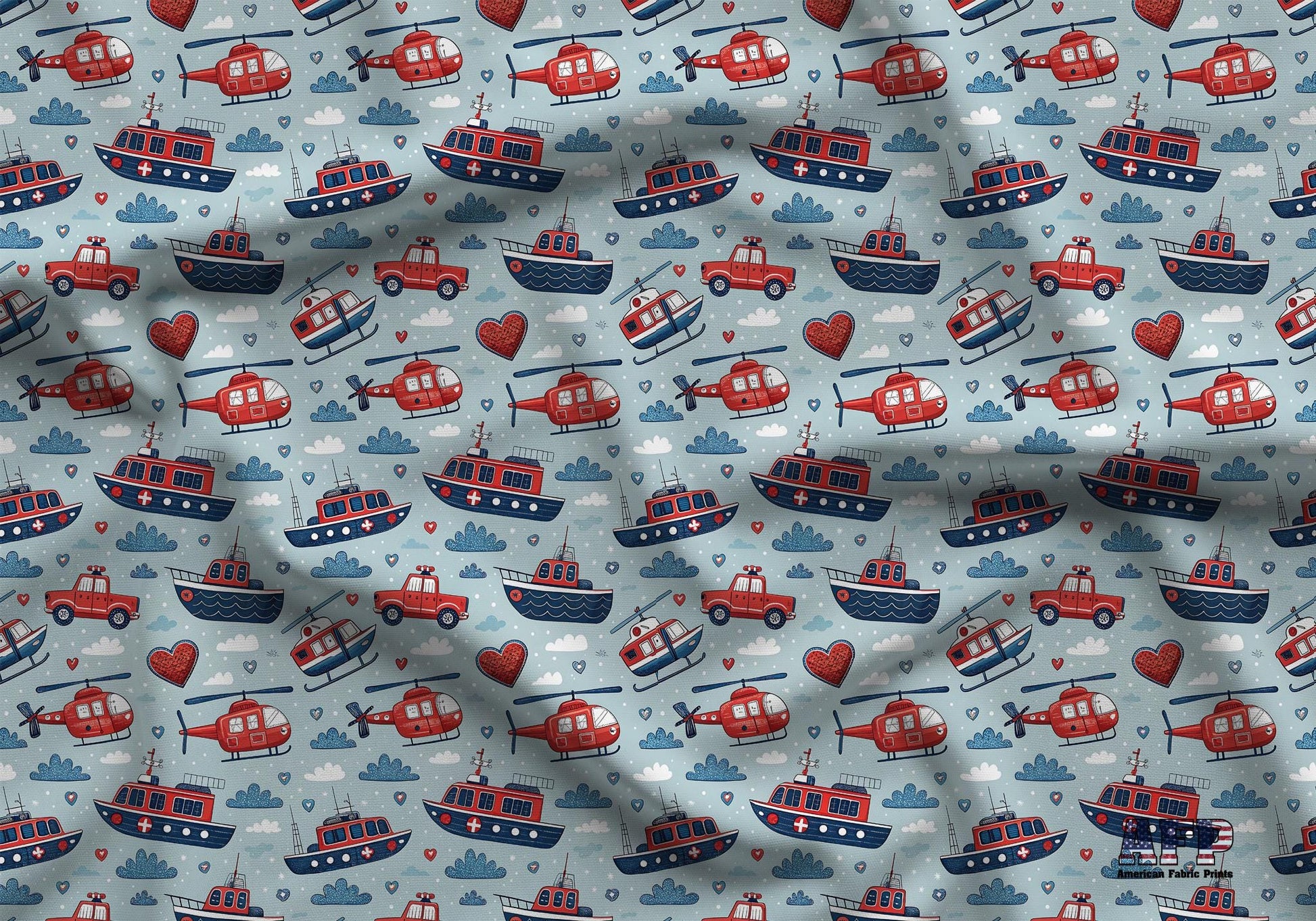 Rescue Crew Fabric - Shop now at American Fabric Prints